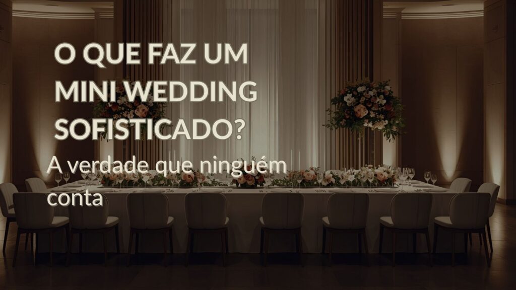 o que faz um mini wedding sofisticado
