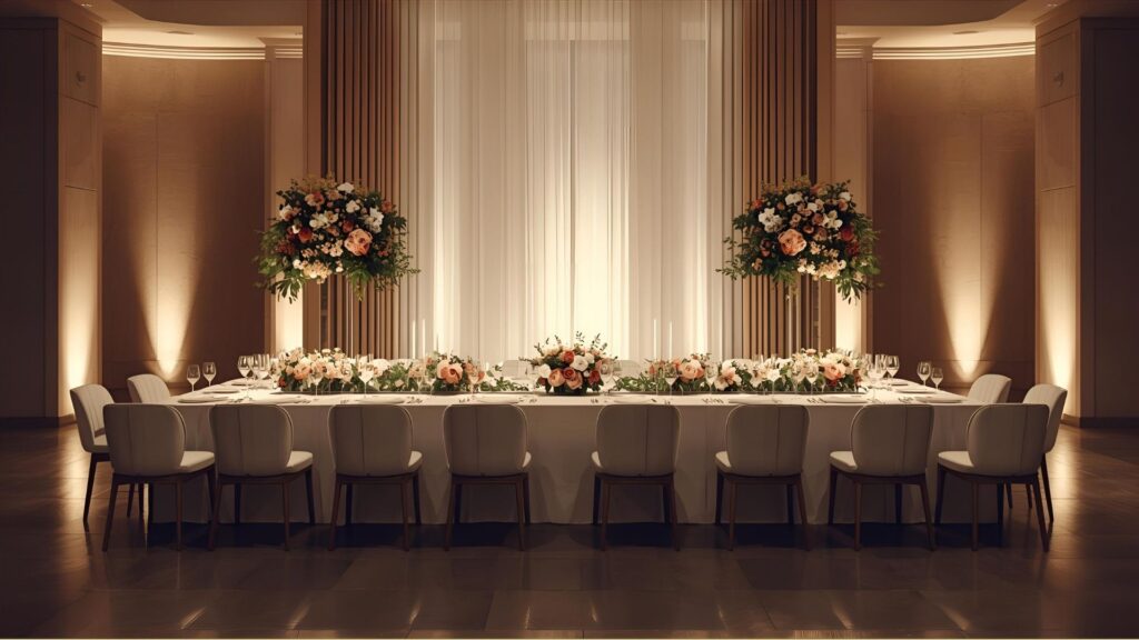 mesa intimista num mini wedding sofisticado